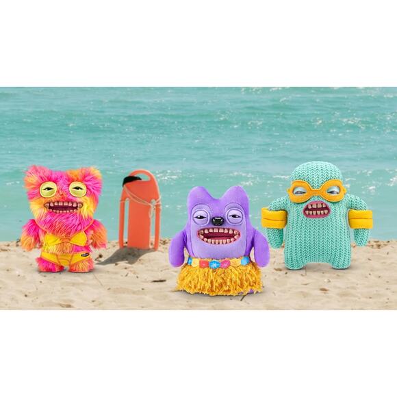 ZURU Vacay Vibes Greedy Grinner Plush Purple Ugly Monster Collectible Toy - Picture 6 of 8